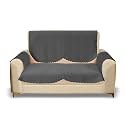 Sparrow World Solid Color Premium Quilted Sofa Cover Set for 5 Seater Sofa | 3 Seater and 2 Seater Sofa Slip Covers/Velvet Sofa Panel (Grey Zig Zak 2 Seater+Arm)