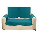Sparrow World Solid Color Premium Quilted Sofa Cover Set for 5 Seater Sofa | 3 Seater and 2 Seater Sofa Slip Covers/Velvet Sofa Panel (Firoji Diamond 2 Seater+Arm)