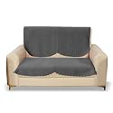 Sparrow World Solid Color Premium Quilted Sofa Cover Set for 5 Seater Sofa | 3 Seater and 2 Seater Sofa Slip Covers/Velvet Sofa Panel (Grey Zig Zak 2 Seater)