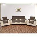 Sparrow World Solid Color Premium Quilted Sofa Cover Set for 5 Seater Sofa | 3 Seater and 2 Seater Sofa Slip Covers/Velvet Sofa Panel (Mouse Zig Zak 5 Seater+Arm)
