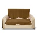 Sparrow World Premium Quilted Sofa Cover Set for 5 Seater | 3 Seater and 2 Seater Slip Covers | Velvet Panel (Gold Zig Zak 2 Seater)