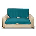 Sparrow World Premium Quilted Sofa Cover Set for 5 Seater | 3 Seater and 2 Seater Slip Covers | Velvet Panel (Firoji Zig Zak 2 Seater)