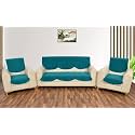 Sparrow World Solid Color Premium Quilted Sofa Cover Set for 5 Seater Sofa | 3 Seater and 2 Seater Sofa Slip Covers/Velvet Sofa Panel (Diamond 5 Seater)