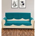 Sparrow World Premium Quilted Sofa Cover Set for 5 Seater | 3 Seater and 2 Seater Slip Covers | Velvet Panel (Firoji Diamond 3 Seater+Arm)