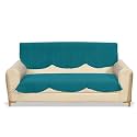 Sparrow World Premium Quilted Sofa Cover Set for 5 Seater | 3 Seater and 2 Seater Slip Covers | Velvet Panel (Firoji Diamond 3 Seater)