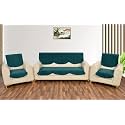 Sparrow World Solid Color Premium Quilted Sofa Cover Set for 5 Seater Sofa | 3 Seater and 2 Seater Sofa Slip Covers/Velvet Sofa Panel (Diamond 5 Seater)