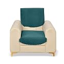 Sparrow World Premium Quilted Sofa Cover Set for 5 Seater | 3 Seater and 2 Seater Slip Covers | Velvet Panel (Teal Green Diamond 1 Seater)