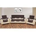 Sparrow World Premium Quilted Sofa Cover Set for 5 Seater | 3 Seater and 2 Seater Slip Covers | Velvet Panel (Diamond 5 Seater+Arm)