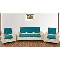Sparrow World Premium Quilted Sofa Cover Set for 5 Seater | 3 Seater and 2 Seater Slip Covers/Velvet Panel (Firoji Zig Zak)