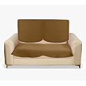 Sparrow World Premium Quilted Sofa Cover Set for 5 Seater | 3 Seater and 2 Seater Slip Covers | Velvet Panel (Gold Diamond 2 Seater)
