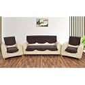 Sparrow World Solid Color Premium Quilted Sofa Cover Set for 5 Seater Sofa | 3 Seater and 2 Seater Sofa Slip Covers/Velvet Sofa Panel (Diamond 5 Seater)