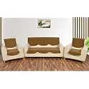 Sparrow World Solid Color Premium Quilted Sofa Cover Set for 5 Seater Sofa | 3 Seater and 2 Seater Sofa Slip Covers/Velvet Sofa Panel (Diamond 5 Seater)