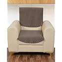 Sparrow World Premium Quilted Sofa Cover Set for 5 Seater | 3 and 2 Seater Slip Covers | Velvet Panel (Brown Zig Zak 1 Seater)