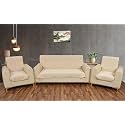 Sparrow World Solid Color Premium Quilted Sofa Cover Set for 5 Seater Sofa | 3 Seater and 2 Seater Sofa Slip Covers/Velvet Sofa Panel (Base Zig Zak 5 Seater)