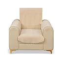 Sparrow World Premium Quilted Sofa Cover Set for 5 Seater | 3 and 2 Seater Slip Covers | Velvet Panel (Base Zig Zak 1 Seater+Arm)