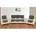 Sparrow World Solid Color Premium Quilted Sofa Cover Set for 5 Seater Sofa | 3 Seater and 2 Seater Sofa Slip Covers/Velvet Sofa Panel (Diamond 5 Seater)