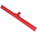 SPARTA 24" Floor Squeegee Replacement Head, Seamless Rubber with Rust-Free Plastic Frame for HACCP Compliance, Heavy-Duty Industrial Use, Thermoplastic Rubber, 24 Inches, Red