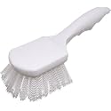 SPARTA 4054200 Nylon Dish Scrub Brush, Utility Brush, Cleaning Brush with Hanging Hole for Kitchen, Restaurant, Home, 8 Inches, White, (Pack of 12)
