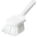 SPARTA 4054500 Polyester Utility Scrub Brush, ScrubBrush, Cleaning Brush with Hanging Hole for Kitchen, Restaurant, Home, White, 8 inches by 3 inches (Pack of 12)