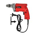 Spartan 10mm Corded Drill Machine, 450W 750RPM, Keyless Chuck, Forward/Reversible with Variable Speed Switch | Drilling into Wood, Plastic, Glass &amp; Metal, For Home &amp; Professional Use(Red, Pack of 1)
