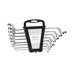 spartan 8 pcs carbon steel open jaw spanner set  chrome plated corrosion resistant wrenches  multipurpose tool kit for home diy furniture assembly amp basic repair work