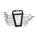 SPARTAN 8 Pcs Carbon Steel Open Jaw Spanner Set | Chrome Plated Corrosion Resistant Wrenches | Multipurpose Tool Kit for Home DIY, Furniture Assembly &amp; Basic Repair Work