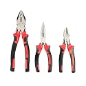 Spartan 3-Piece Plier Set Combo – 6-Inch Long Nose Plier, 6-Inch Side Cutting Plier & 8-Inch Combination Plier, Chrome Vanadium Steel, Non-Slip Grip for Electrician, Home DIY & Workshop Use