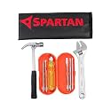 SPARTAN 3 Piece Hand Tool Kit with 11 Inch Claw Hammer, 10 Inch Adjustable Wrench &amp; 5 in 1 Screwdriver Set | Multipurpose Home Repair Tools for DIY, Household Maintenance &amp; Office Use