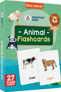 spartan kids animal flash cards for kids  27 early learning flash cards for kids