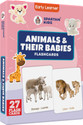 spartan kids Animals & Their Babies Flash Cards for Kids | 27 Early Learning Flash Cards for Babies 3 Months to 6 Years