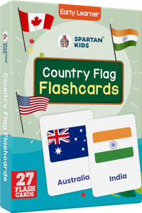 spartan kids country flag flash cards easy  fun way of learning-1yr-6yr kids
