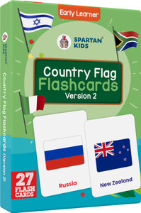 spartan kids country flag flash cards easy  fun way of learning-1yr-6yr kids version 2