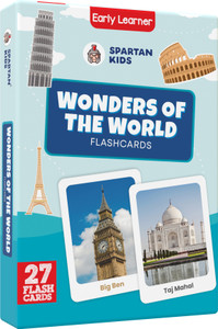 spartan kids wonders of the world flash cards  27 early learning flash cards for kids