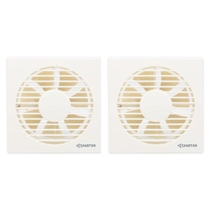 spartan pro vento 6 inch ventilation fan  blade size 150mm  ivory exhaust fan  axialexhaust fan  6 months warranty  pack of 2  for kitchen office and bathroom