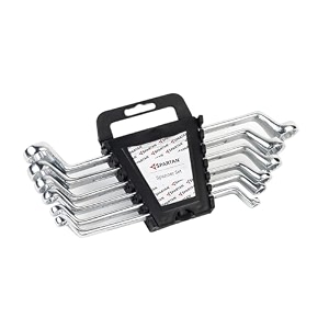 spartan 6-pcs ring spanner set 6mm17mm  strong carbon steel wrench set  ideal for home diy cycle amp car maintenance furniture assembly amp nut bolt tightening