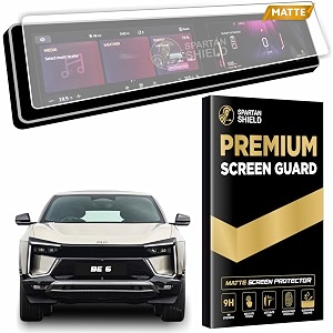 spartan shield matte screen guard for new mahindra be 6  123 inch infotainment  123 inch instrument cluster full touchscreen protector  car touch display accessory 2025 not tempered glass