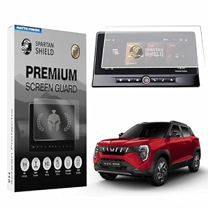 spartan shield matte screen guard for mahindra xuv 3xo 2024  1025 inch infotainment protector  xuv3xo mx2 mx2pro mx3 mx3 pro ax5 ax5l ax7 ax7 l adrenox  anti scratch xuv 300 facelift digital display car accessories not tempered glass