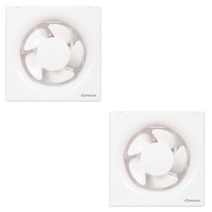 spartan ventilo 6 inch exhaust fan  blade size 150 mm  6 months warranty  pack of 2  white ventilation fan for kitchen office and bathroom