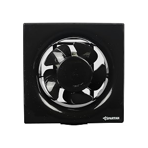 spartan ventilo 8 inch exhaust fan  blade size 200 mm  6 months warranty  black ventilation fan  for kitchen office and bathroom