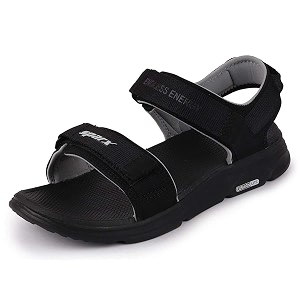 sparx fashionable amp trending sandals ss-537g black grey uk-6
