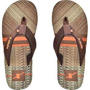 sparx mens sfg-49 brown orange flip-flops - 8 uk sfg-49
