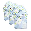 Spasilk Baby Bath Hooded Terry Towel with 3 Washcloths, Baby Bath Essentials, One Size, Blue Whale (Pack of 3)