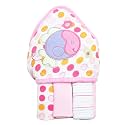 Spasilk Baby Bath Hooded Terry Towel with 3 Washcloths, Baby Bath Essentials, One Size, Pink Fish