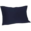 Spasilk Pure Silk Pillowcase, Charmeuse Silk Pillowcase, Hypoallergenic Pillowcase, Queen Sized, Navy