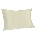 Spasilk Pure Silk Pillowcase, Charmeuse Silk Pillowcase, Hypoallergenic, Queen Sized, Ivory