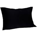 Spasilk Pure Silk Pillowcase, Charmeuse Silk Pillowcase, Hypoallergenic Pillowcase, King Sized, Black