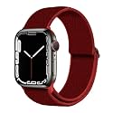 (1 band) Stretchy Loop Solo Compatible with Apple Watch Band 38mm 40mm 41mm 42mm 44mm 45mm Women Men, Adjustable Comfortable Soft Nylon Elastic Braided Strap Wristbands for iWatch Series 8/7/6/5/4/3/2/1/SE