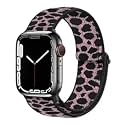 (1 band) Stretchy Loop Solo Compatible with Apple Watch Band 38mm 40mm 41mm 42mm 44mm 45mm Women Men, Adjustable Comfortable Soft Nylon Elastic Braided Strap Wristbands for iWatch Series 8/7/6/5/4/3/2/1/SE