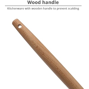 woodtula silicone slotted spatula turnerheat resistant up to 445f bpa free food grade wooden handle nonstick flipper for fish eggs omelets 32 cm