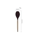 Woodtula Silicone Spatula, BPA Free &amp;Heat Resistant up to 445°F,Wooden Handle Non Stick Rubber Kitchen Spatulas for Cooking, Baking, and Mixing 31.7 cm Black